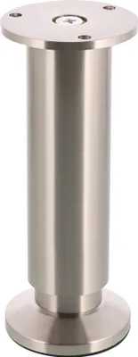 Produktbild von WAGNER Möbelfuß / Verstellfuß DESIGN - Ø 40/60 x 150-170 mm, Edelstahl-Optik, inkl. Anschraubplatte Ø 60 mm - 12038001