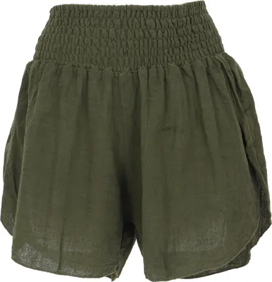 Produktbild von Yoga Shorts Boho Chic, Kurze Hose - Grün, Damen, Baumwolle, Größe: L