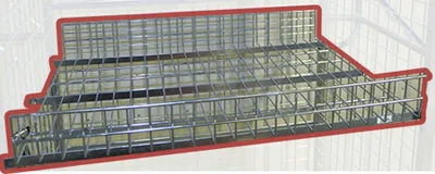 Produktbild von Kongamek Gitterboden 1285x615x100mm als Zubehör für Kommissionierwagen Modul 300