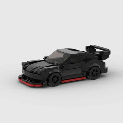 Produktbild von MOC Rallye-Rennwagen Bauset Klemmbaustein Spielzeug Stadtfahrzeug Montage Kinder Jungen Geschenk