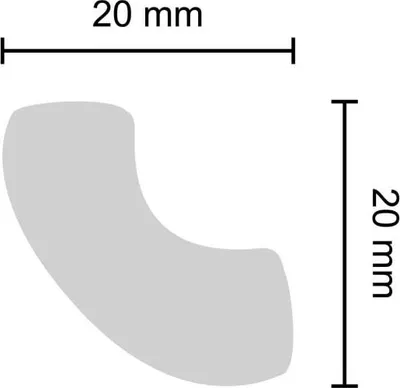 Produktbild von Decosa Deckenleiste Susanna, 2 m x 20 mm x 20 mm