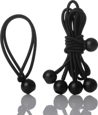 Produktbild von BigDean 5x Planenspanner mit Kugel - Spanngummis 25cm Gummispanner Zeltspanner Expanderschlingen Kugelspanner - Befestigung für Planen, Banner, Zelte