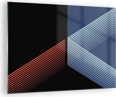 Produktbild von Bilder auf glas - Einteilig - Abstraktion Schwarz Blau - 70x50cm - Glasbilder - Wandbilder - Bilder - zum Aufhängen bereit - Wanddekoration aus Glas - Glas Bilder - Wandbild auf Glas - GAA70x50-4458