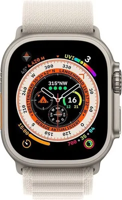 Produktbild von Apple Watch Ultra GPS+Cell 49mm Starlight Alpine Loop Medium