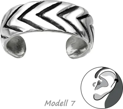 Produktbild von Ohrklemme Silber 925: Ear Cuff Ohrring ohne Loch Modell 7