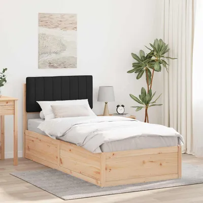 Immagine prodotto di Maison Exclusive - Letto con testiera imbottita Nero 90 x 190 cm