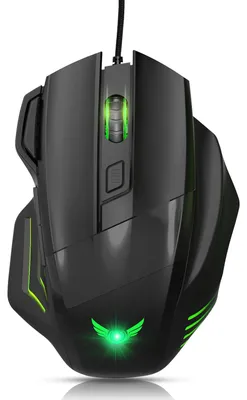 Immagine prodotto di Mouse da gaming cablata, con illuminazione RGB, tasti laterali e doppio pulsante di fuoco
