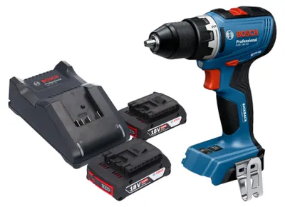 Image de Bosch GSR 18V-65 Professional Perceuse-visseuse sans fil 18 V 63 Nm Brushless + 2x batterie 2,0 Ah + chargeur