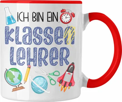 Produktbild von Trendation - Klassenlehrer Tasse Geschenk Klasse Lehrer Spruch Abschiedsgeschenk Bester Lehrer Geschenkidee (Rot)