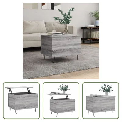 Produktbild von The Living Store Couchtisch Grau Sonoma 60x44,5x45 cm Holzwerkstoff