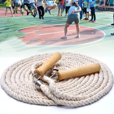 Imagen del producto de Solidchoice - Cuerda de saltar de 3 metros con mangos de madera para entrenamiento