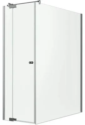 Produktbild von Jungborn Duschtür mit Seitenwand SETTE Drehtür mit Festteil links und Seitenwand rechts 80 x 170 x 200 cm Profil chrom K