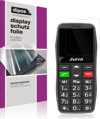 Produktbild von 4x Schutzfolie für Tokvia Seniorenhandy klar Displayschutzfolie Folie Display Schutz dipos