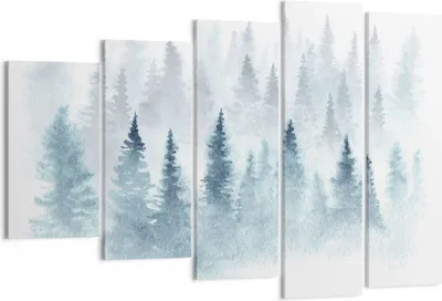 Produktbild von Bild auf Leinwand - Leinwandbild - Bäume Wald Natur - 150x100cm - Wand Bild - Wanddeko - Leinwanddruck - Bilder - Kunstdruck - Wanddekoration - Leinwand bilder - Wandkunst - EG150x100-3981