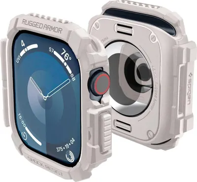 Produktbild von Spigen Rugged Armor, Hülle, Smartwatch, Beige, Apple, Apple Watch 10 (46mm), Thermoplastische Polyurethane (TPU)