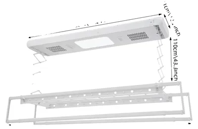 Produktbild von Elektrischer Trockenständer, Fernbedienungsbetrieb, platzsparendes Design, Weiß