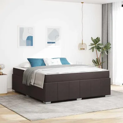 Obrázek produktu pro Maison Exclusive – rám postele s matrací tmavě hnědý 180 x 200 cm látka