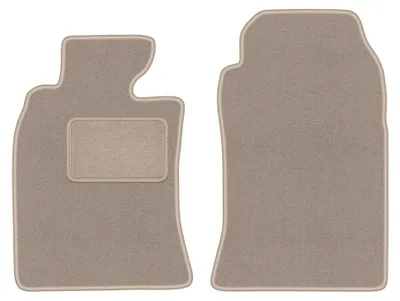 Produktbild von Velours-Fußmatten Vorne für Mini Cooper R53 2001-2006 (Schrägheck) – 2-tlg, Beige, passgenau – Wielganizator LUX