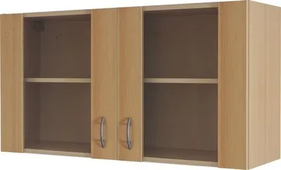 Obrázok produktu pre Kuchynská skrinka horná so sklenenými dvierkami Flex Well Ischia/Nano šírka 100 cm Imitácia buk