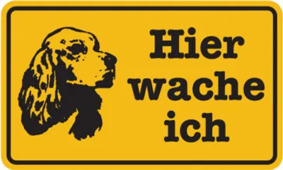 Produktbild von Dreifke® Hinweisschild, Hier wache ich, Aluminium, 120 x 200 mm, Alu geprägt ...