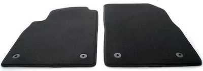 Image de Tapis de sol pour VW Polo & Seat Ibiza (à partir de 2017) Tapis de voiture en velours 2 pièces Noir
