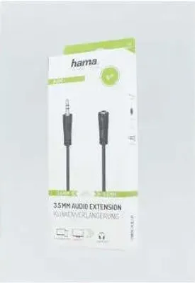 Produktbild von Hama 00205121, 3.5mm, Männlich, 3.5mm, Weiblich, 5 m, Schwarz