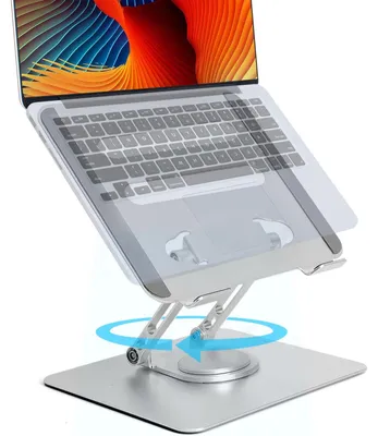 Productafbeelding van 360° verstelbare laptopstandaard - Draagbare aluminium laptopstandaard voor notebooks van 10-17 inch