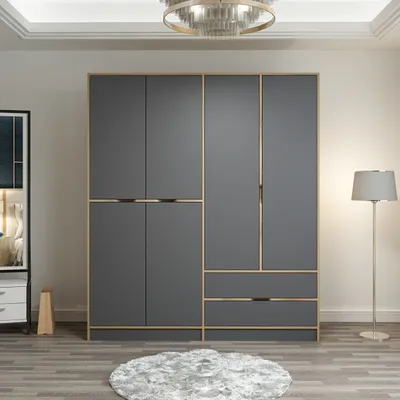 Obrázek produktu pro Skye Decor, Elina - 7199, Kleiderschrank, Dore, 100 % MELAMINBESCHICHICHTETETETETE SPANPLATTEN, 185 x 52 x 208 cm