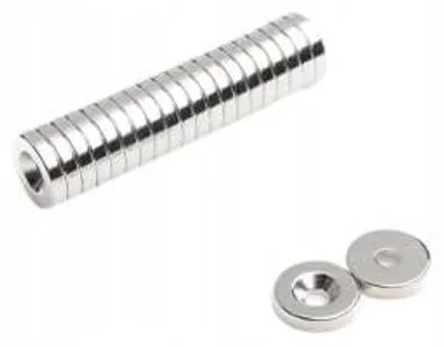 Produktbild von Neodym-Ringmagnet MP 14x(8x4)x3 N38 für Schrauben, 50 Stück
