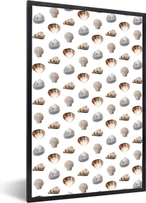 Produktbild von MuchoWow® MuchoWow® Gerahmtes Poster Schale - Farbe - Muster 40x60 cm - Poster mit zchwarzem Bilderrahmen - Papierdruck - Wandbilder