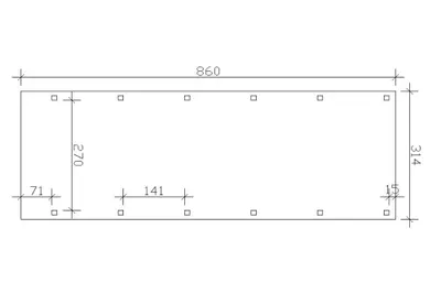 Produktbild von Alpholz Carport Friesland 314 x 860 cm + Aluminiumdachplatten aus Holz in grün Unterstand Überdachung