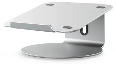 Image de ALOGIC E360LSSLV, support pour ordinateur portable, argent, aluminium, plastique ABS, silicone, 167 mm, 252 mm, 59 mm