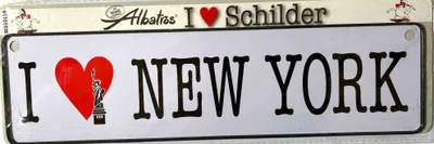 Produktbild von Blechschild 26 x 7 cmAlbatrosI LOVE NEW YORK