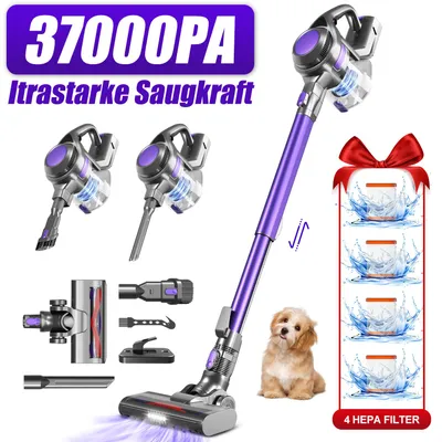 Produktbild von Aiibot Akku Staubsauger,37000Pa Staubsauger Kabellos,500W ,Herausnehmbarer Akku,50 min,8 in 1 akkustaubsauger ,5-in-1 Filtersystem,1.6L