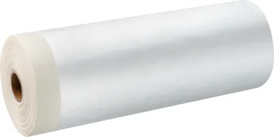 Produktbild von 12 Rollen Abdeckfolie mit Feinkrepp 1400mm x 33m Klebeband Masker Malerfolie transparent