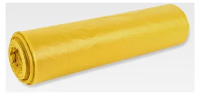 Produktbild von 500 Stück Hygoclean Müllsäcke, 70 l | HDPE, Rolle, gelb, L: 57,5 cm, B: 100 cm, 20 my, Karton