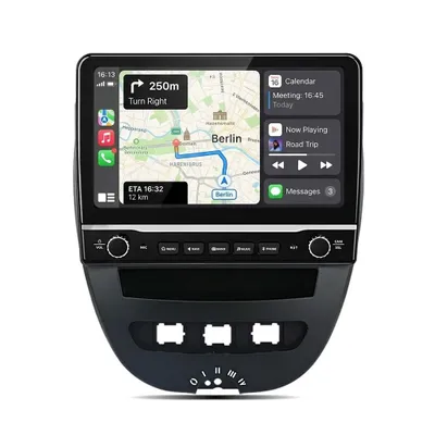 Immagine prodotto di Autoradio Android 15 da 10,1" Carplay per Peugeot 107 Citroen C1 Toyota Aygo (2005-2014) Navigatore GPS WIFI BT DAB+ SWC USB 2+64G