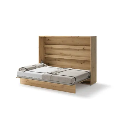 Produktbild von Bed Concept BC-04 Wandklappbett Vertikal Schrankbett mit Matratze, 140x200 cm - Artisan-Eiche