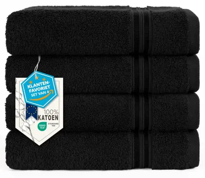 Obrázek produktu pro Omgoods – Sada 4 ručníků do koupele, 100% bavlna, měkké a savé