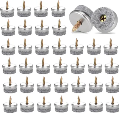 Produktbild von Filzgleiter - 42 Stück - 22 mm Durchmesser - Möbelbeine - Stuhlgleitkissen - Gleitschoner