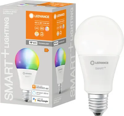 Image de LEDVANCE 4058075485518 LEDVANCE LED-Lampe SMART+ WiFi Classic 100 Multicolour E27 14 W matt