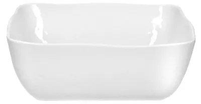 Produktbild von Pomax Porcelino Square Salatschüssel aus Porzellan, Weiß, L 23,5 x B 23,5 x H 8 cm