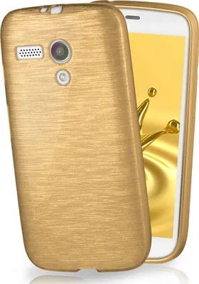 Produktbild von moex® Brushed Case kompatibel mit Motorola Moto G - Hülle aus Silikon, Gold