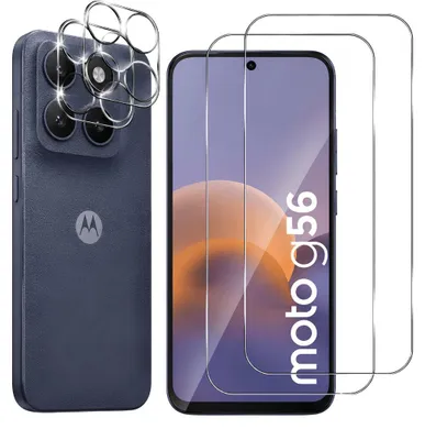 Produktbild von 2X Schutzglas für Motorola Moto G56 Display Kamera Panzerfolie Hartglas Full 9H