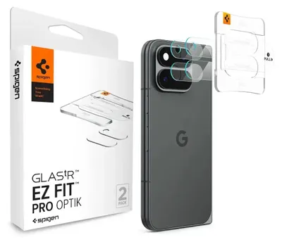 Immagine prodotto di Spigen Optik EZ Fit, compatibile con Google Pixel 11 Pro Fold, resistente, antigraffio, trasparente, confezione da 2 pezzi