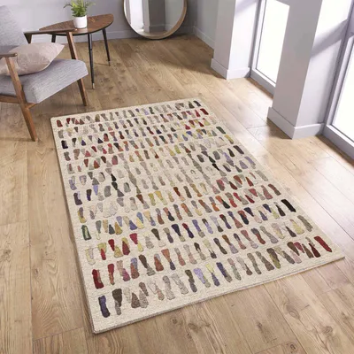 Produktbild von Bamyum Zola Bedruckter Teppich Chenille-Druck Maschinell Hergestellt 80 x 300 cm, Waschbarer Teppich Wohnzimmer, Vintage Teppich Schlafzimmer