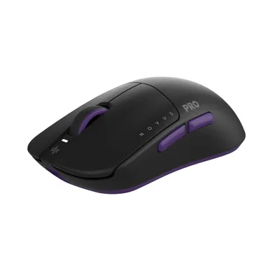 Produktbild von Dark Project DPP_NOVUS_PRO_BB, Beidhändig, Optisch, RF Wireless + USB Type-C, 26000 DPI, Schwarz, Violett
