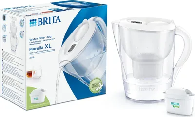 Produktbild von Brita Wasserfilter-Kanne Marella XL weiß 3,5L inkl. MX Pro Kartusche (1er Pack)