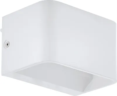 Produktbild von EGLO LED Wandlampe Sania 4, 1 flammige Wandleuchte, Minimalismus, Wandstrahler innen aus Aluminium, Wohnzimmerlampe, Flurlampe in Weiß, L 13 cm