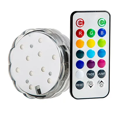 Produktbild von Set aus wasserdichten Unterwasser-LED-Leuchten für den Unterwassereinsatz, innovative Beleuchtungslösung – LED-Weihnachtslichter Poollights